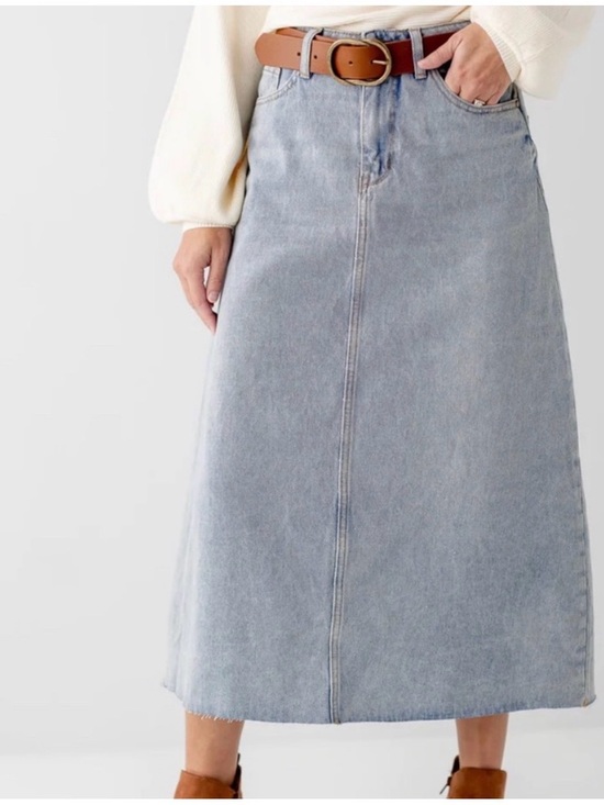 The Main Street Exchange Dresses & Skirts - Main Street Exchange “Brooke” A-Line Midi Denim Skirt